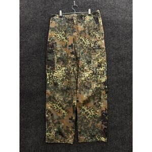 Vintage German Army Pants Mens 34x30 DEU Scharrer Camo 80s 90s Wide Leg Baggy